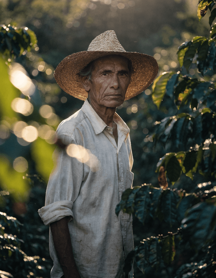 Retrato de un caficultor de Origin
